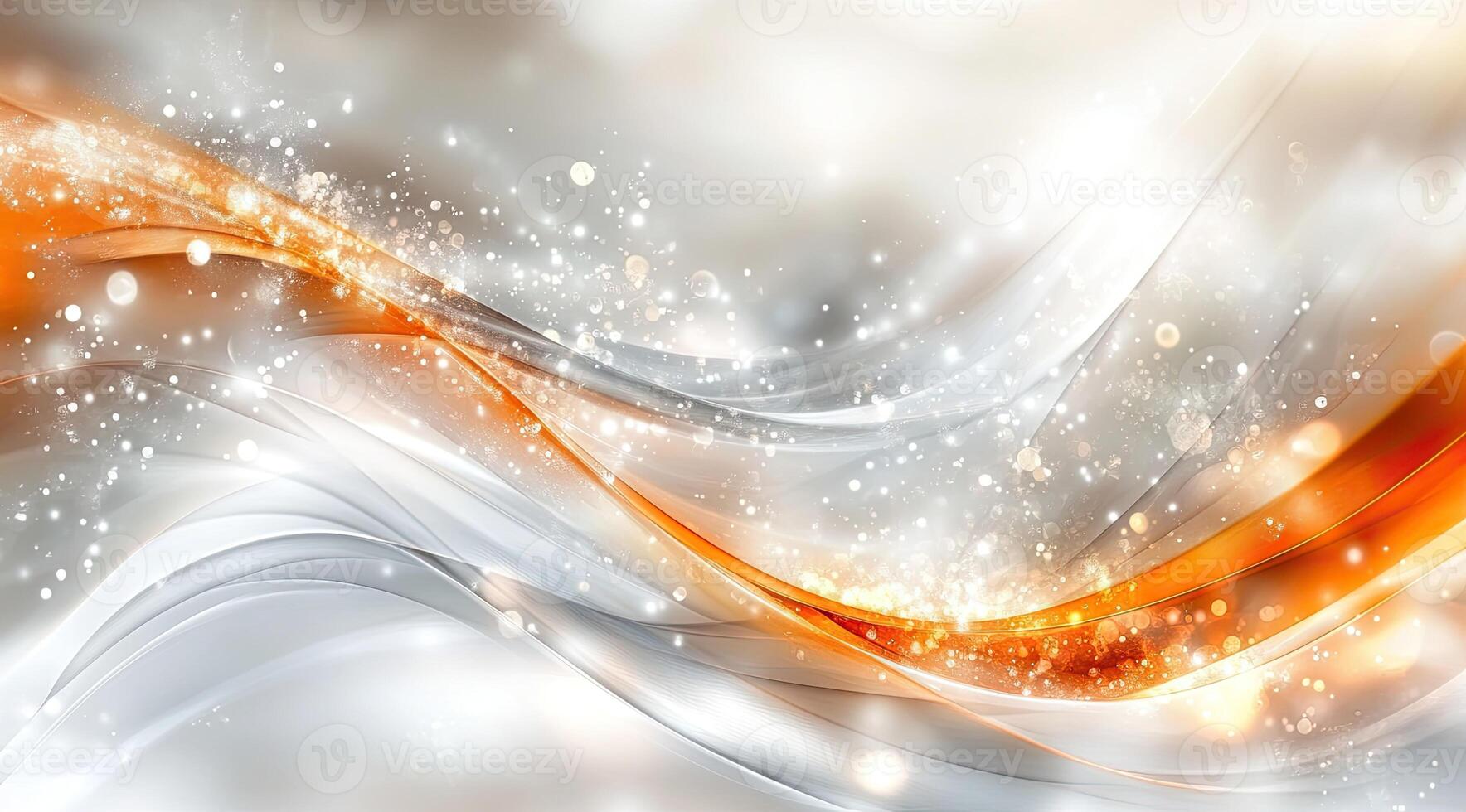 Abstract festive backdrop with flowing waves of light photo