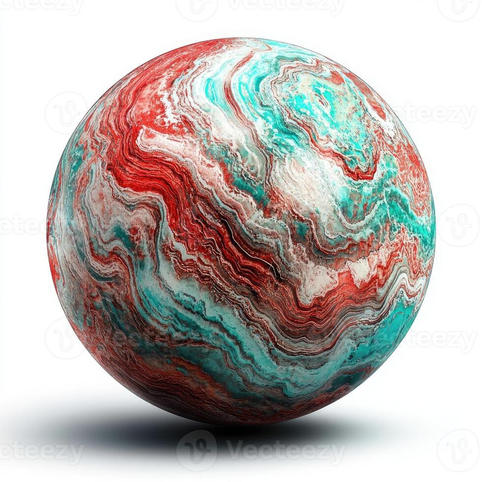 Abstract sphere with swirling patterns photo