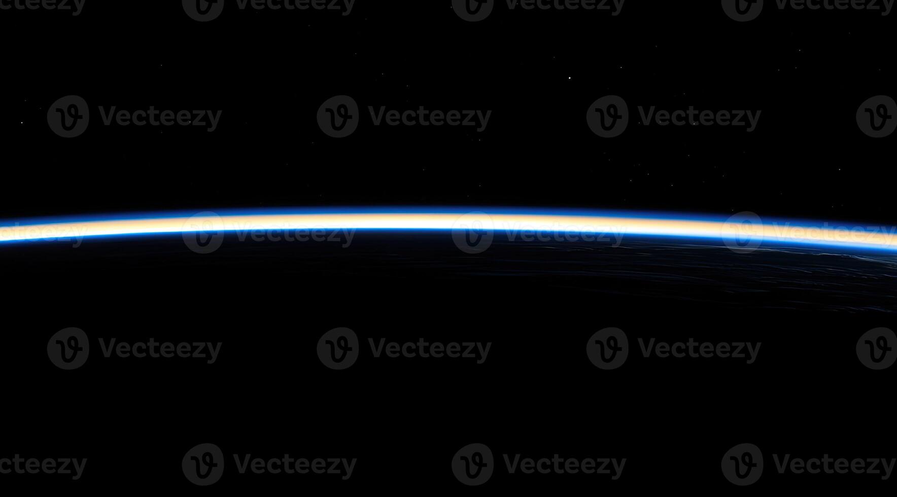 Earth's curvature in space photo