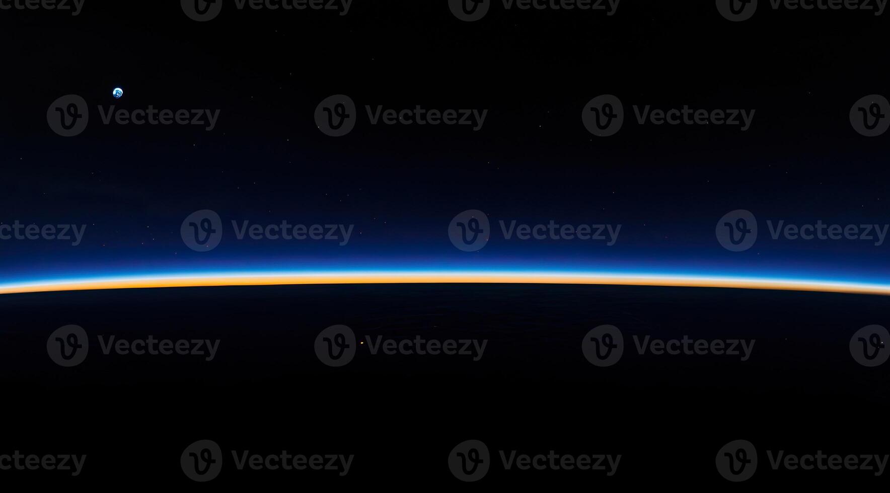 Earth's horizon from space photo