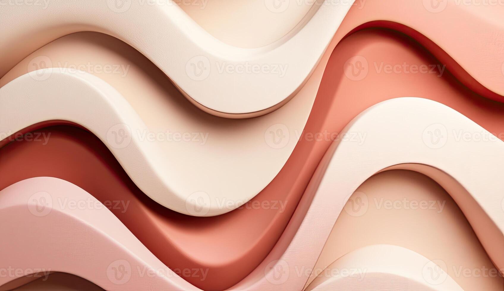 Abstract wavy layers of soft pastel colors photo