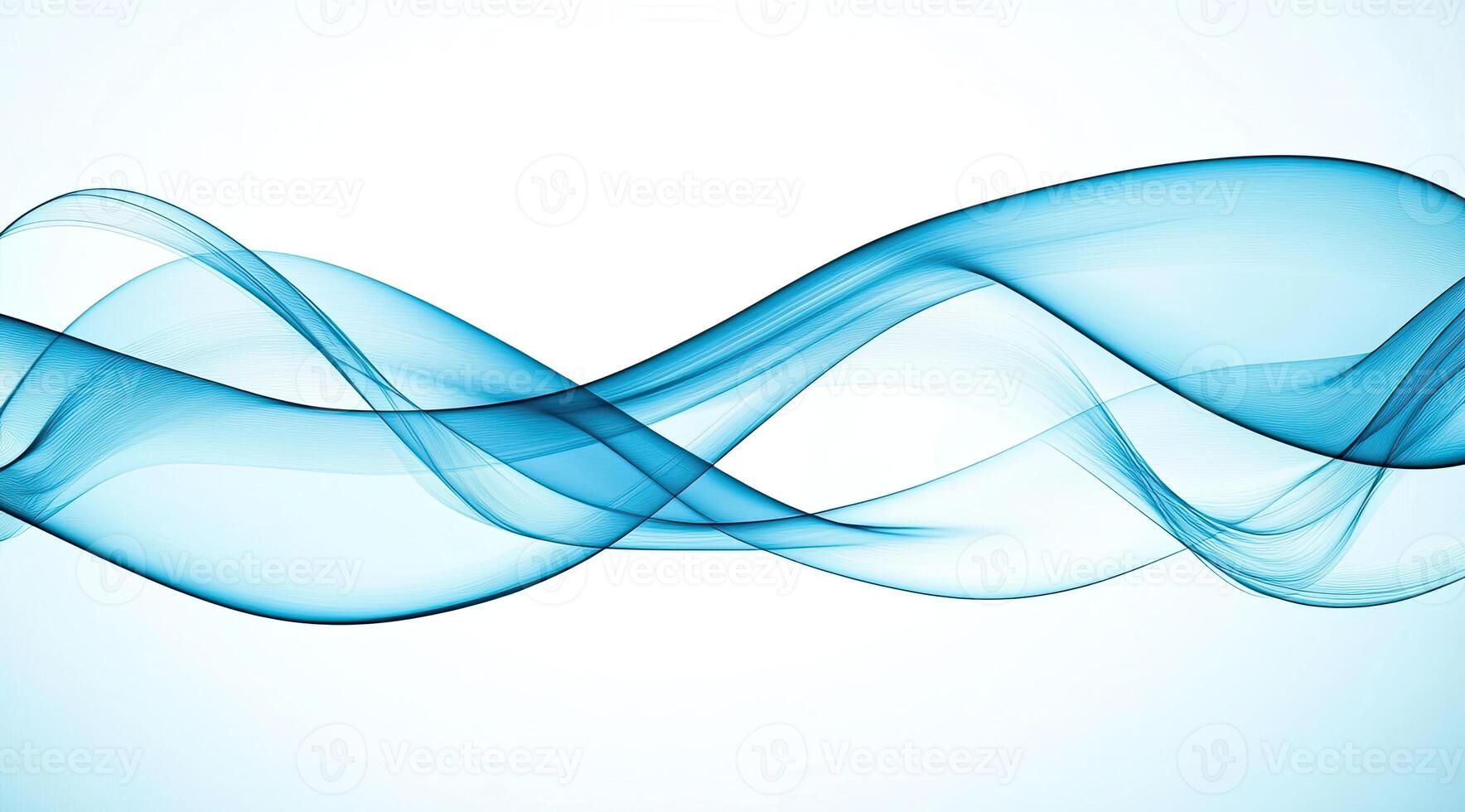 Abstract flowing lines of teal photo