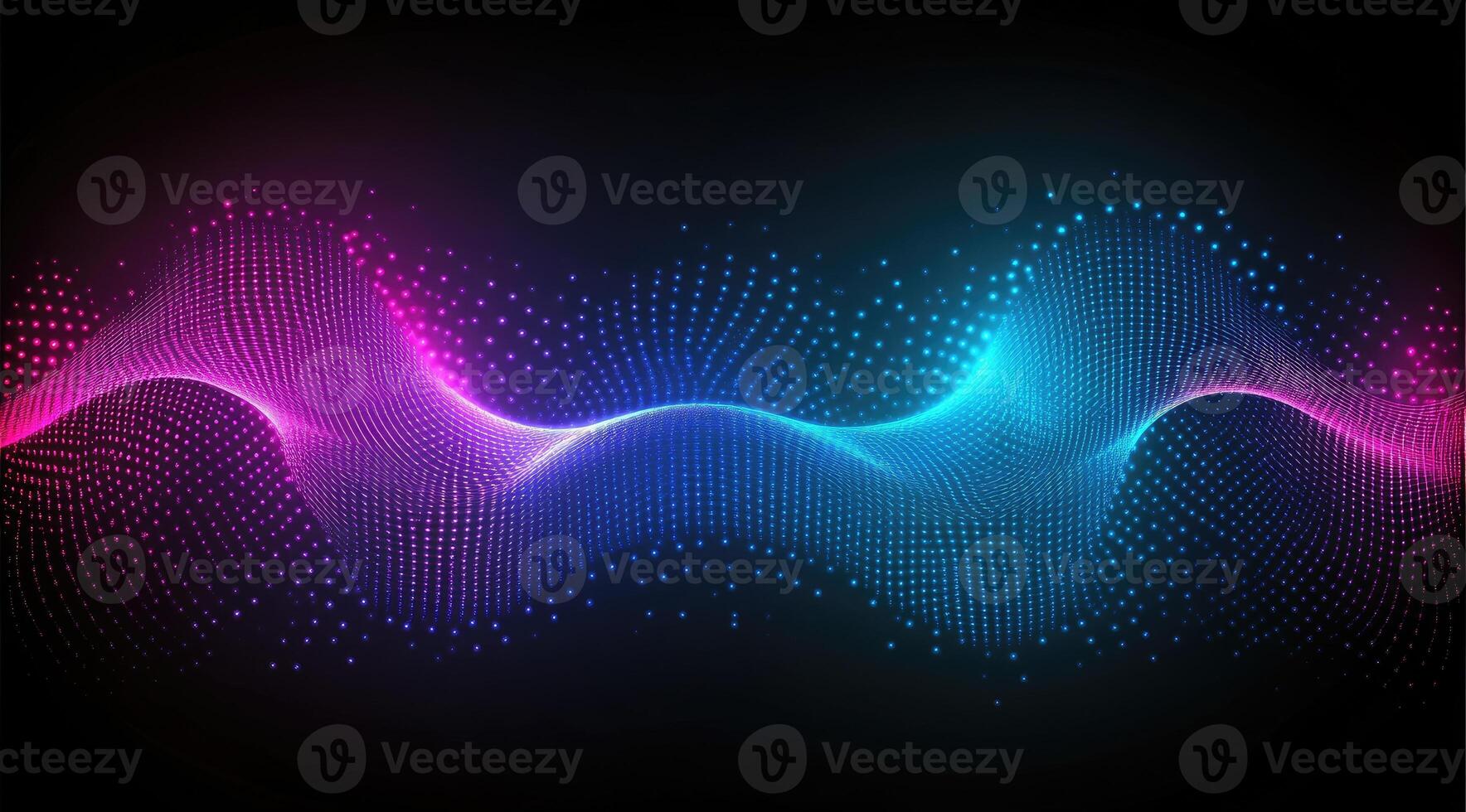 Abstract glowing wave pattern with vibrant colors photo