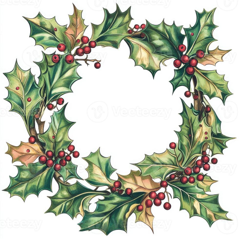 Holly Wreath Design photo