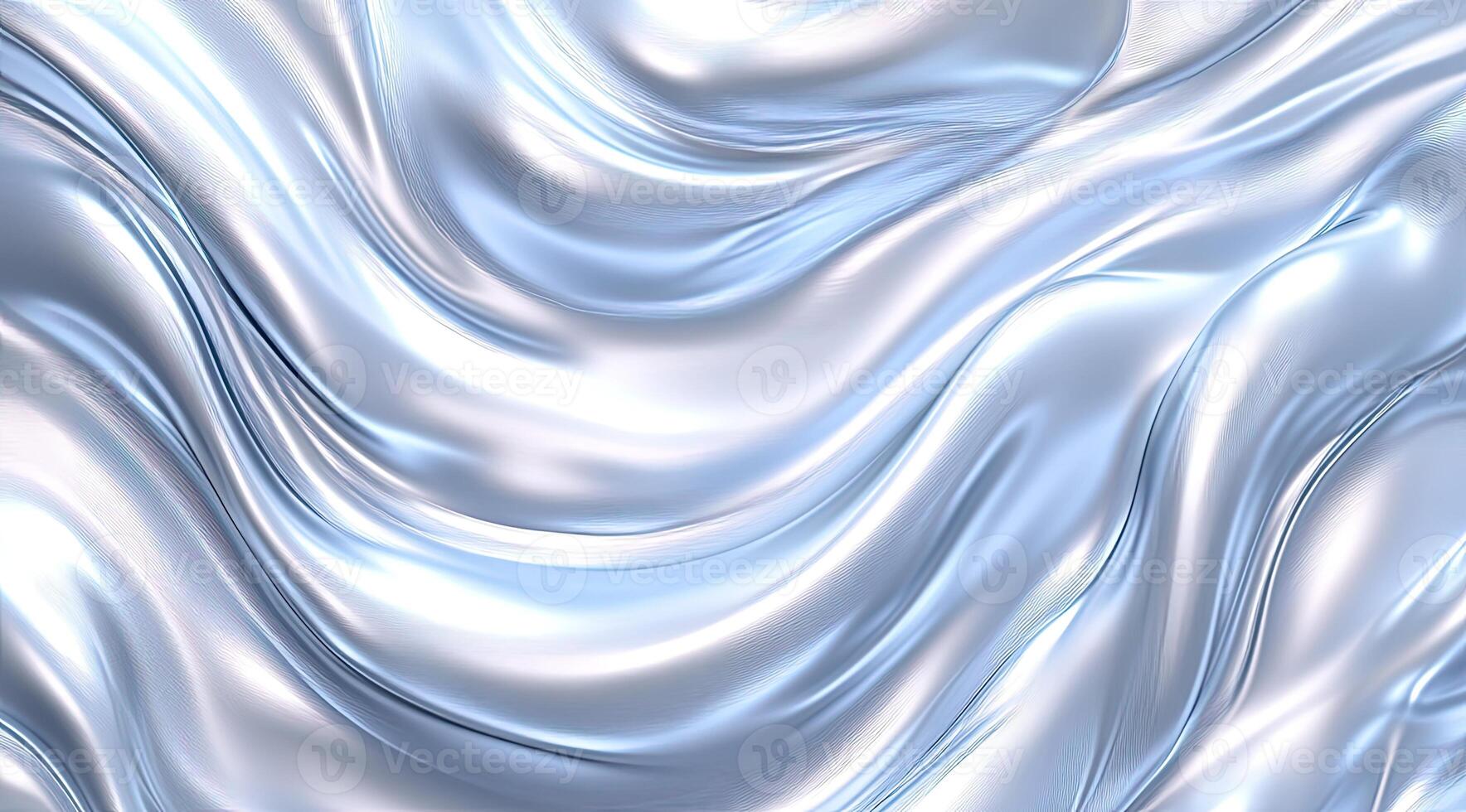Flowing, shimmering fabric with light blue undertones photo