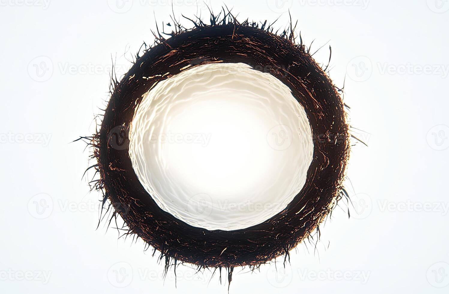 Coconut shell, a hollow circle photo