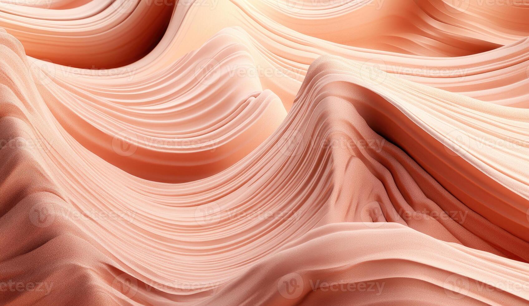 Abstract wavy forms in soft peach tones photo