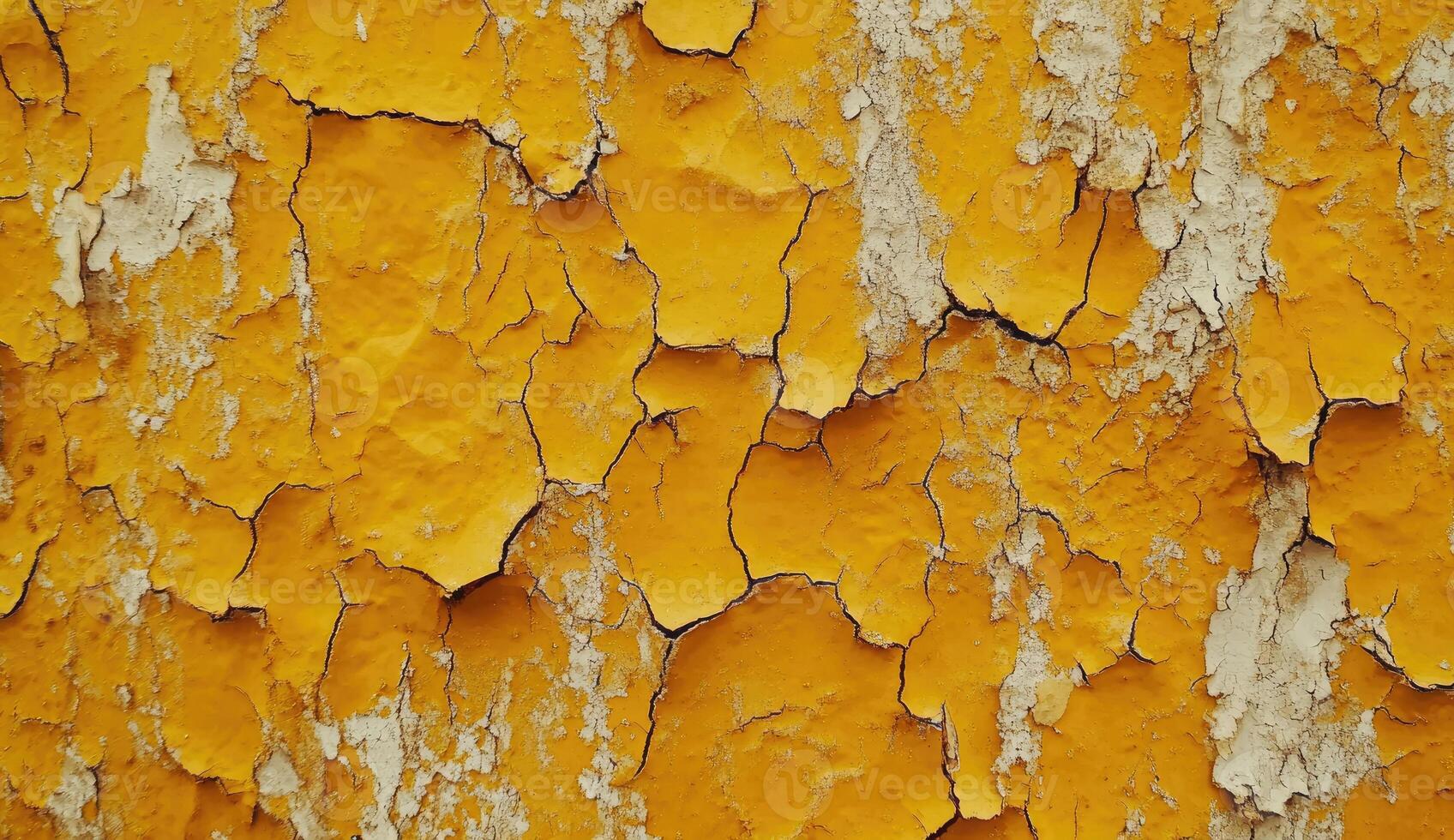 Cracked Yellow Paint Texture photo