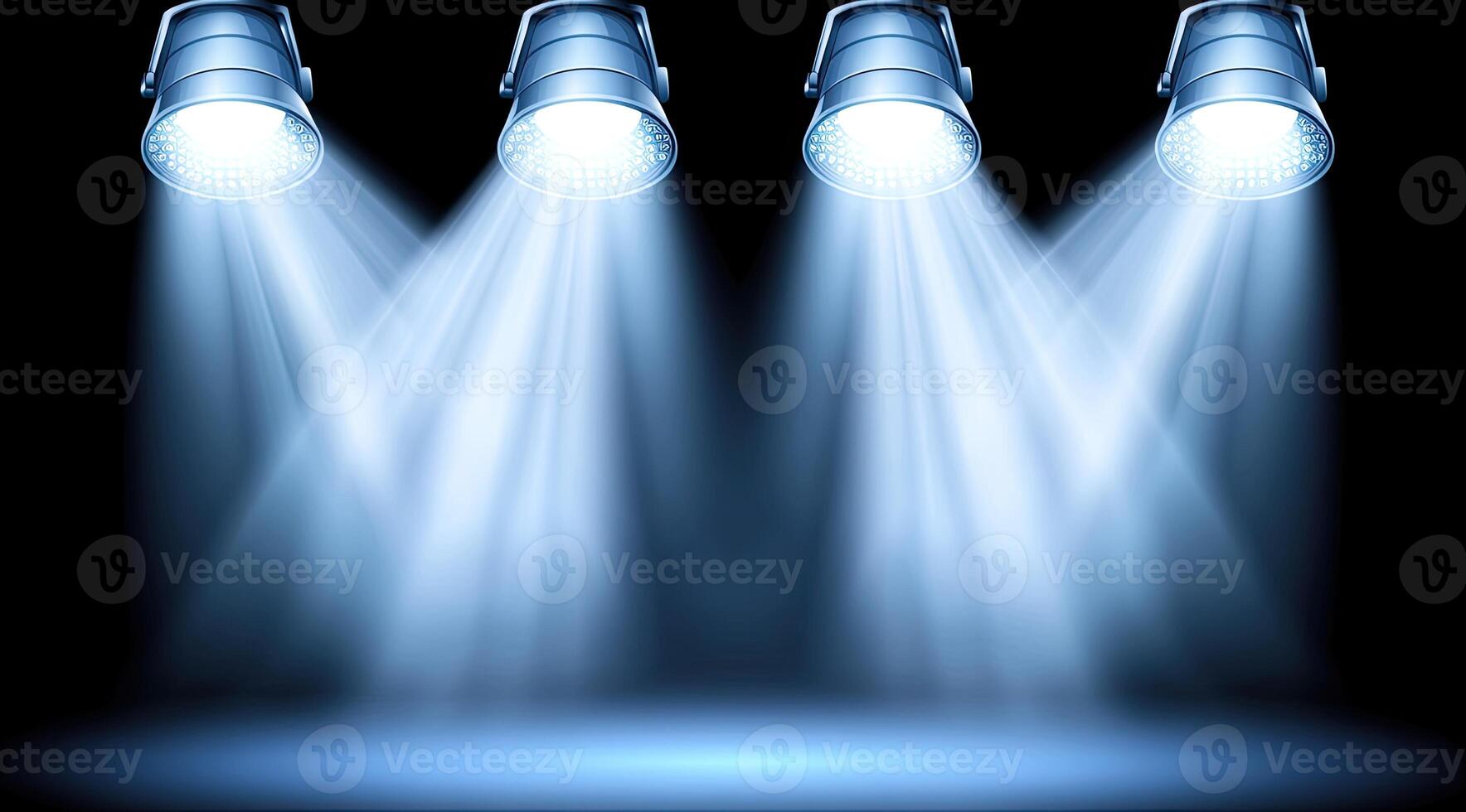 Spotlight illumination on stage photo