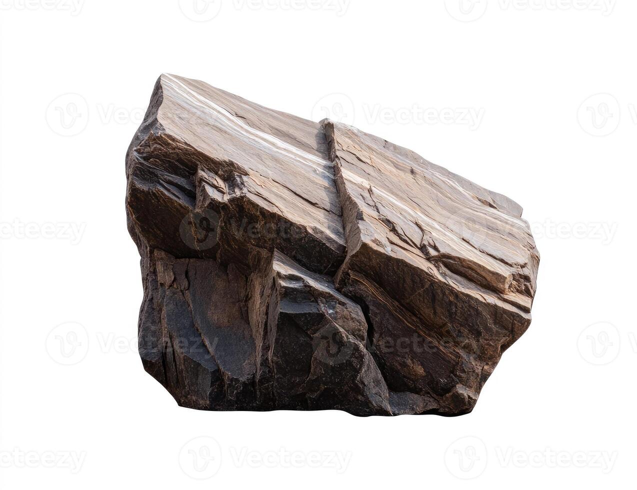 Rough, dark stone slab photo