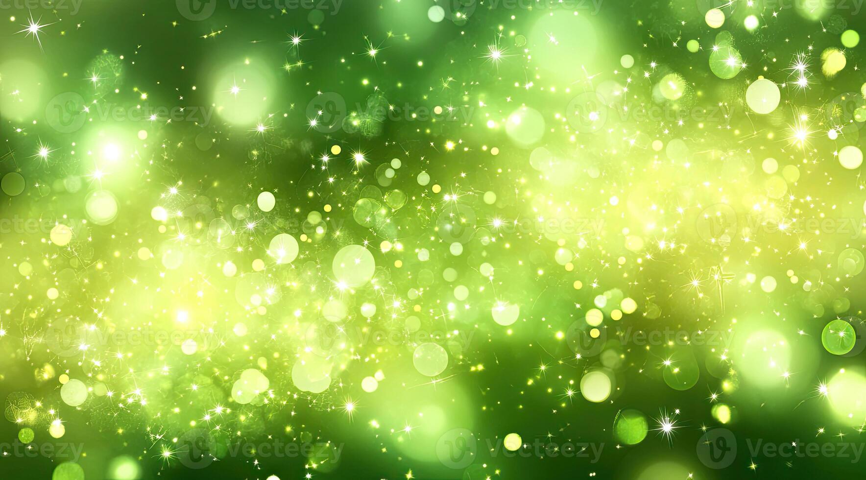 Abstract bokeh background of vibrant green and yellow photo