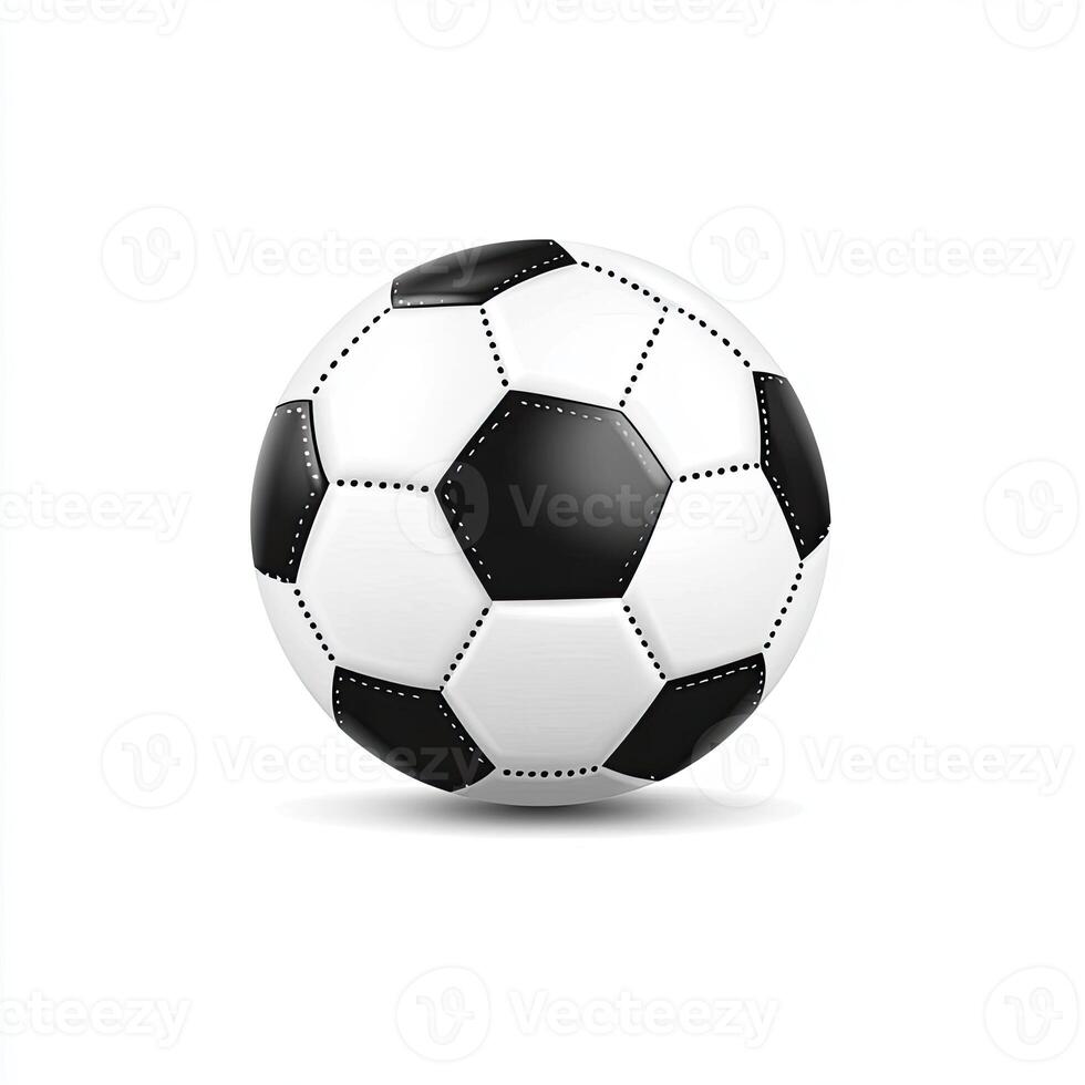 Realistic soccer ball photo