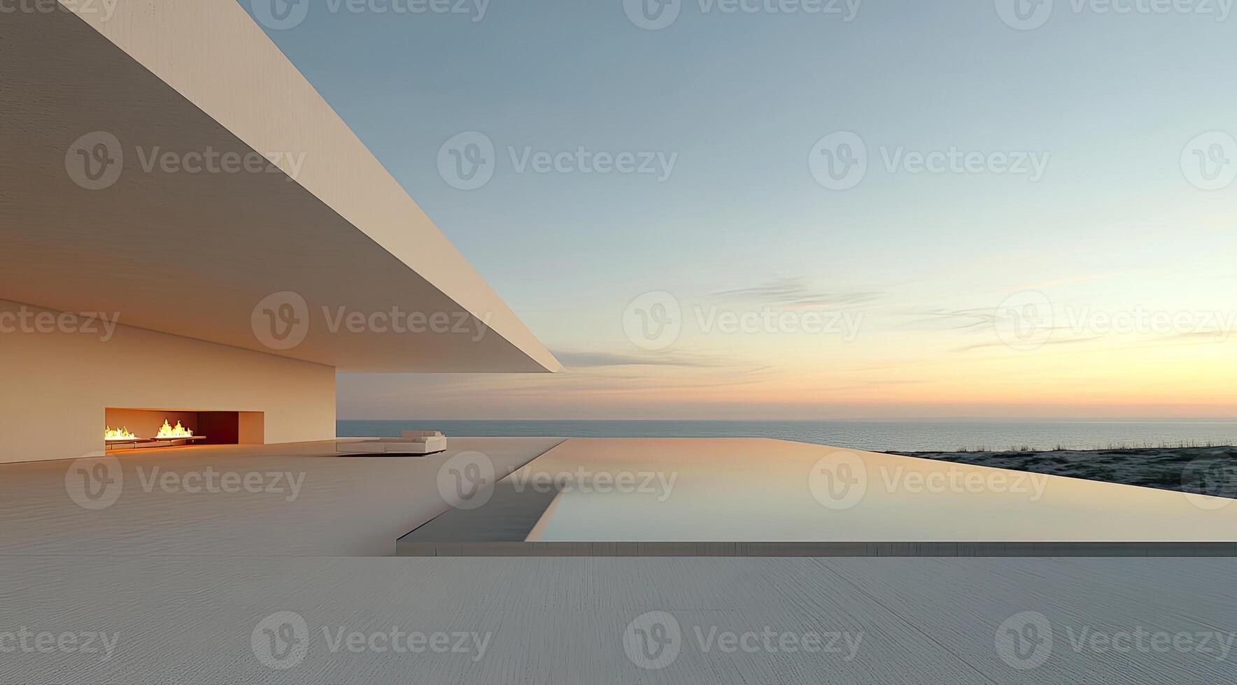 Minimalist Modern Coastal Home photo
