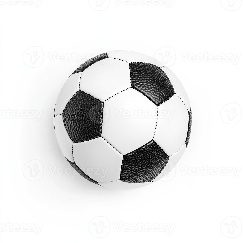 Soccer ball, black and white photo