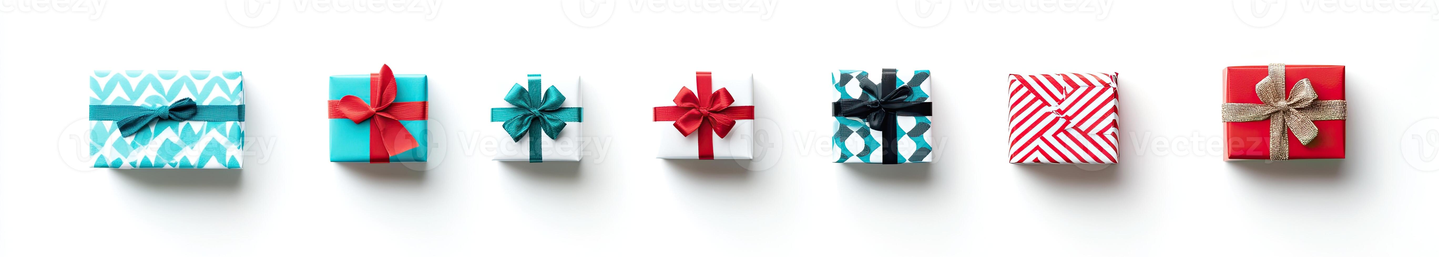 Row of Gift Boxes photo