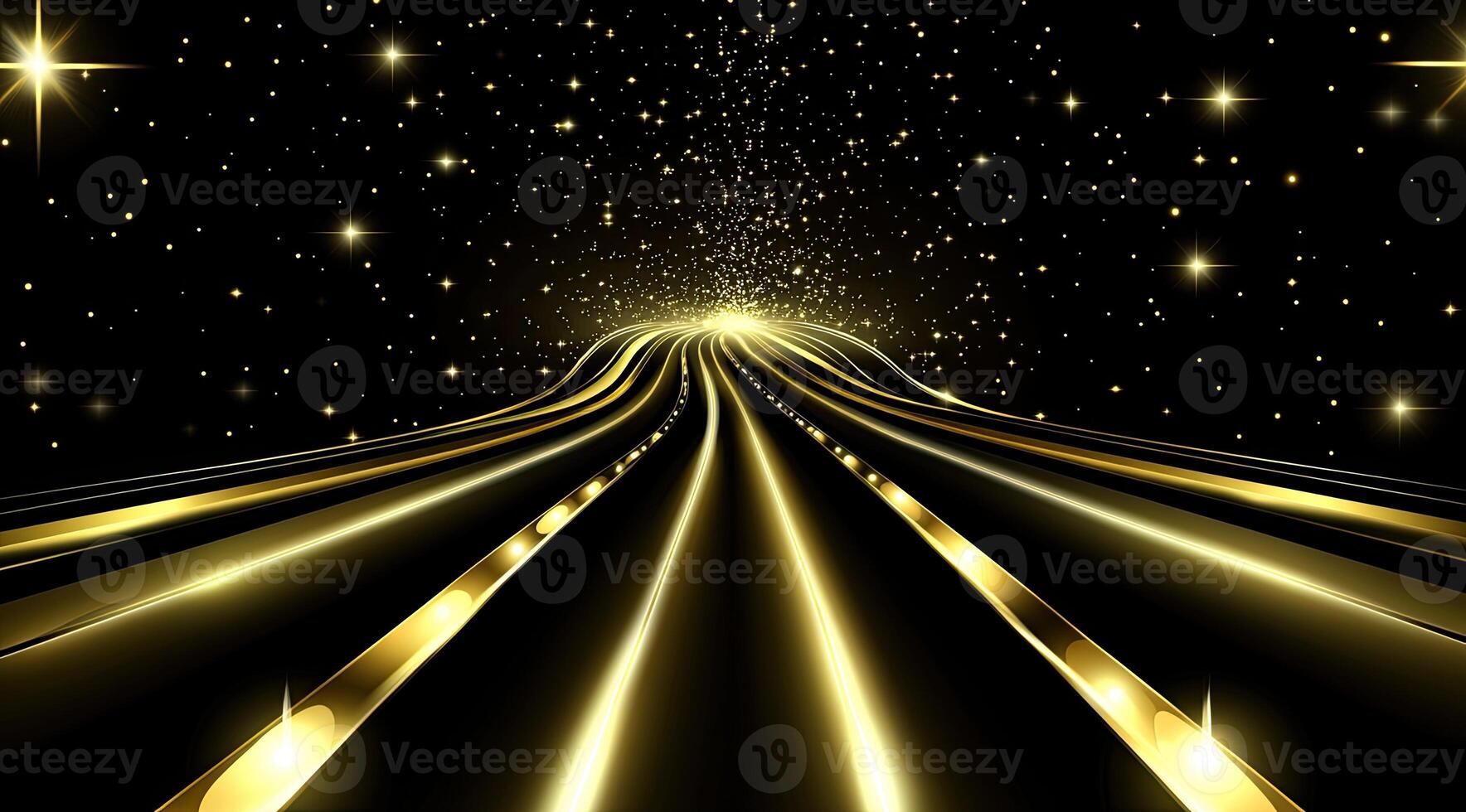 Golden pathway to the stars photo