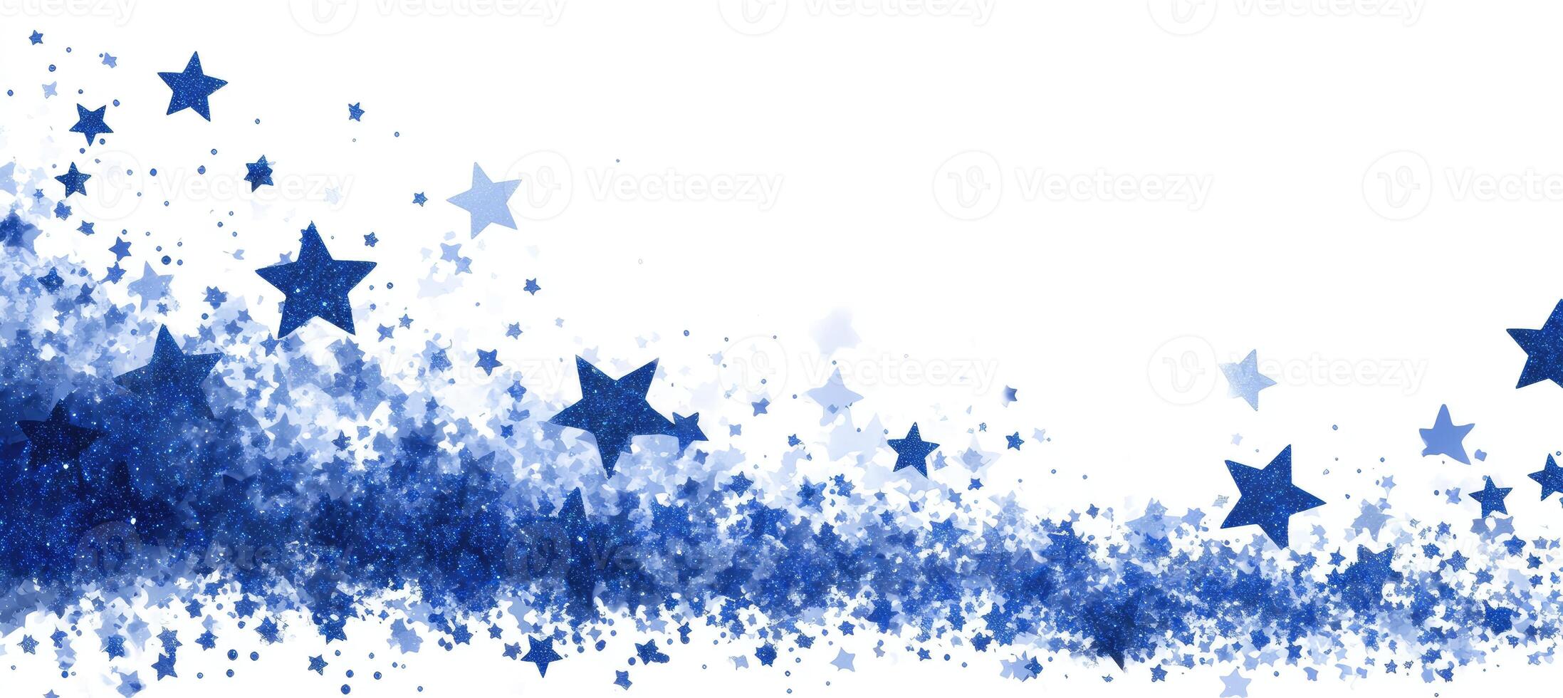 Blue Starburst Border photo