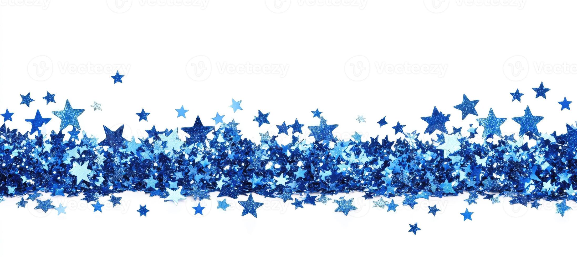 Blue Star Confetti Border photo