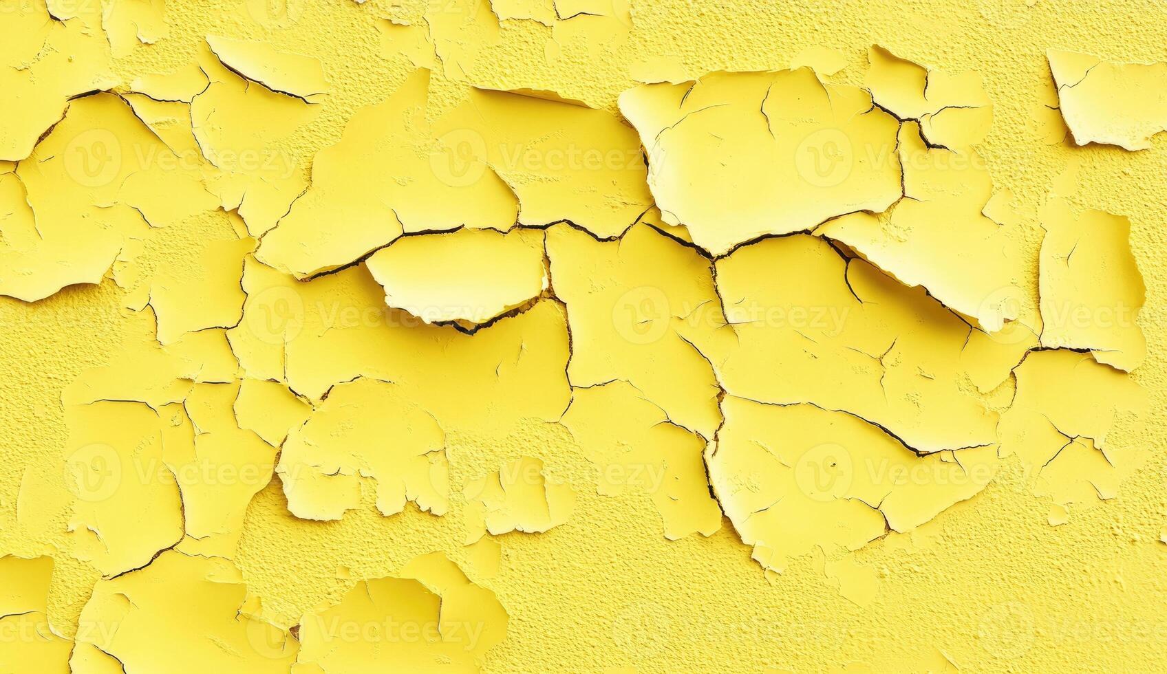 Cracked Yellow Painted Surface photo