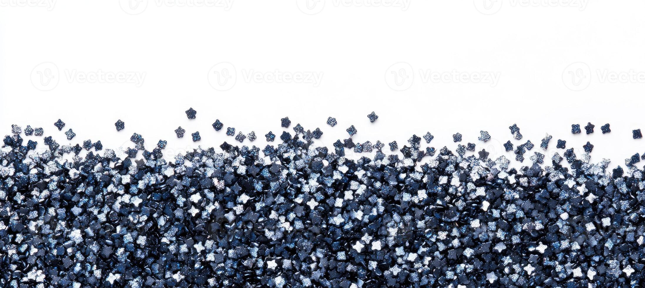 Dark gray, small, square-shaped particles photo