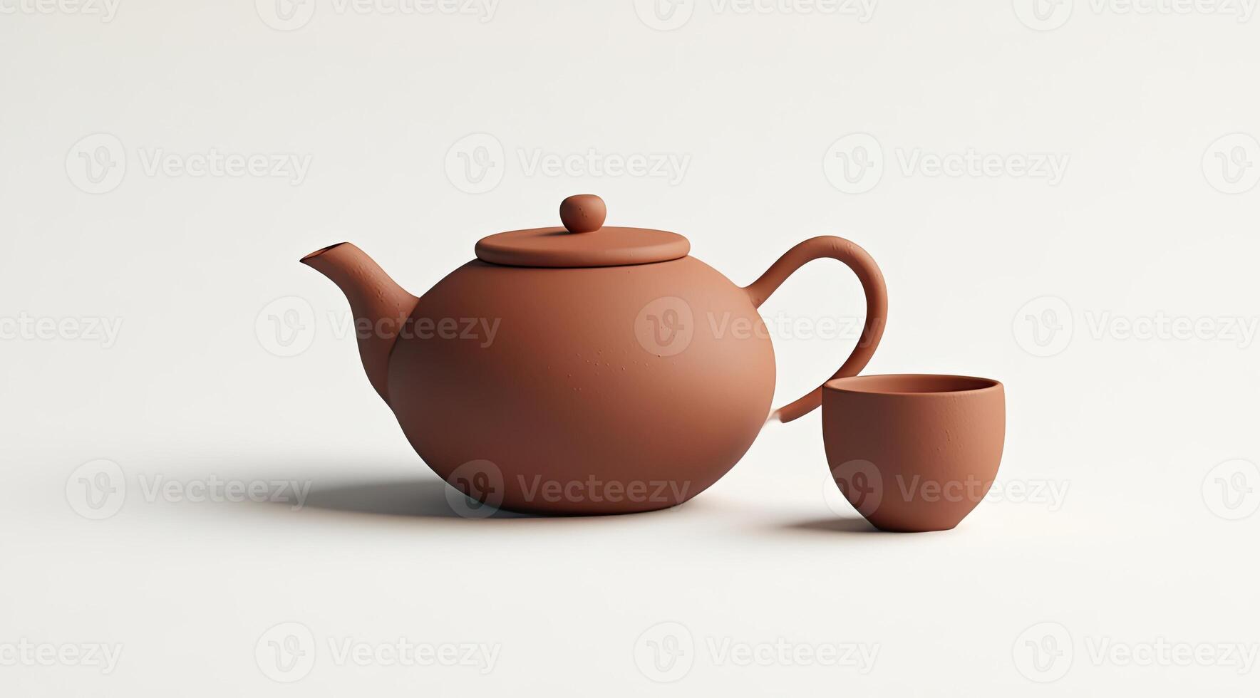 Earthenware tea set photo