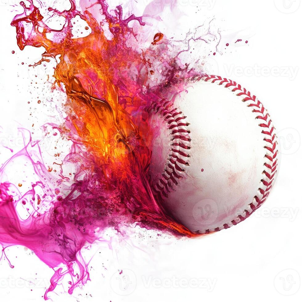Baseball erupts in vibrant color explosion photo