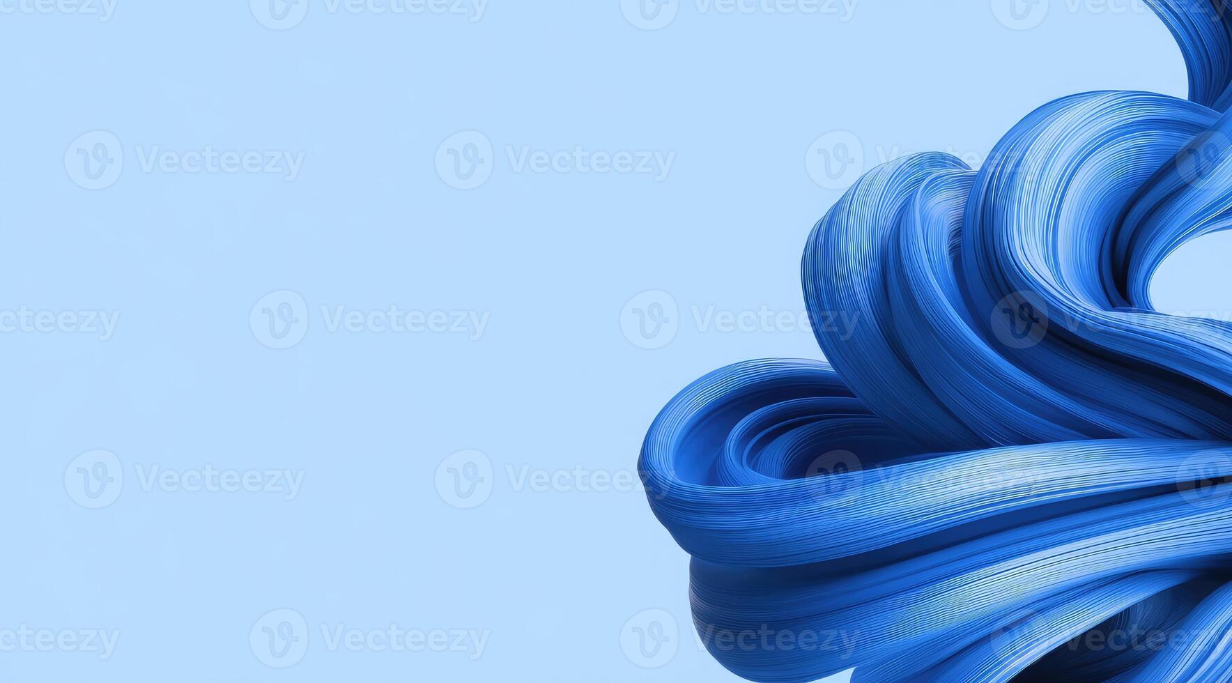Abstract Blue Flowing Form photo