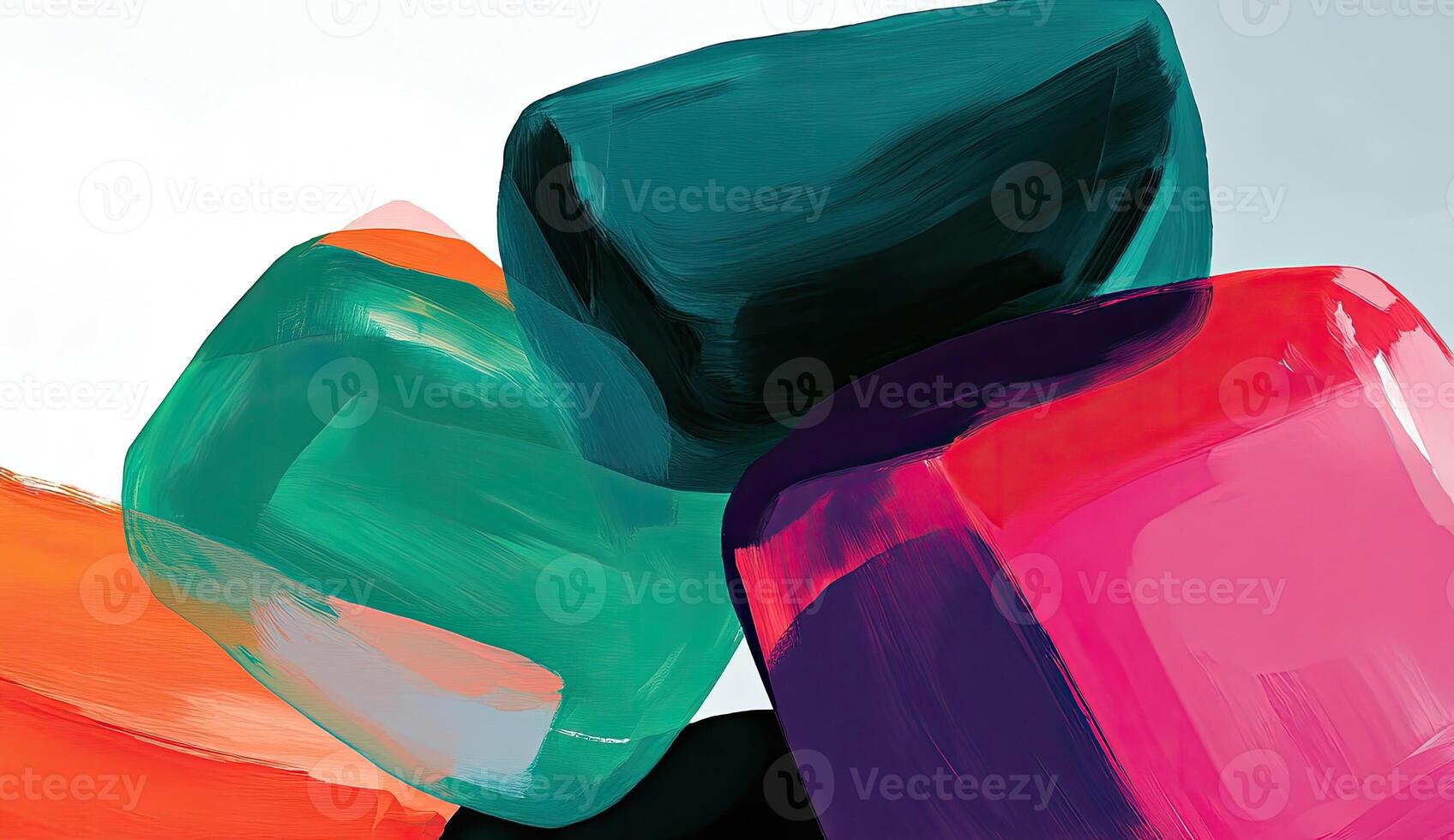 Abstract colorful geometric shapes photo