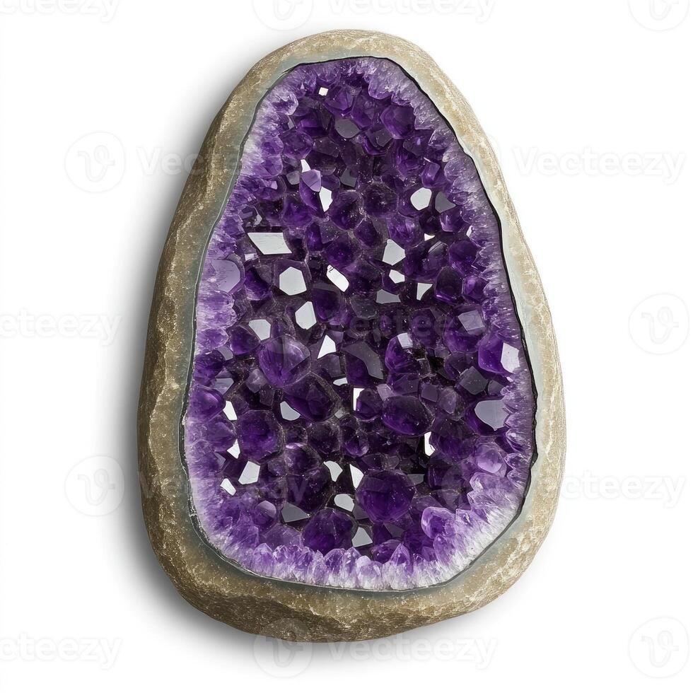 Purple gemstone slice, a natural beauty photo