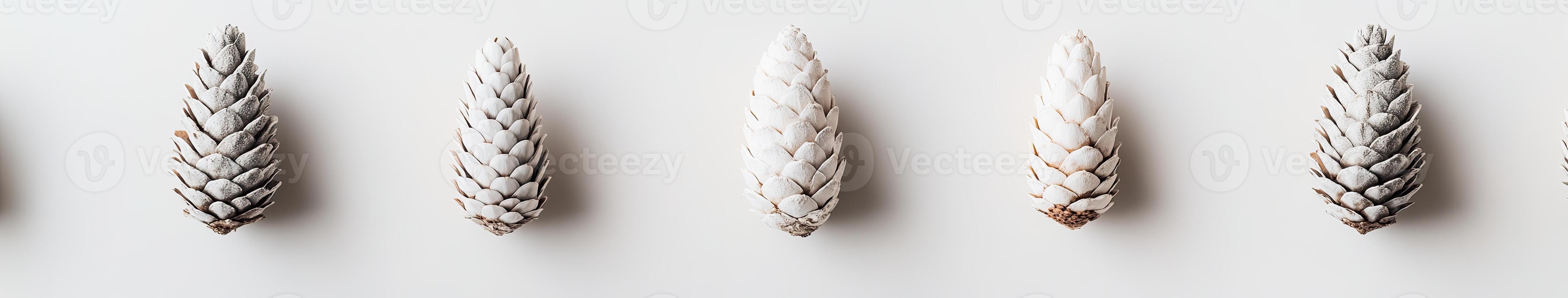 Snowy Pine Cone Decorations photo