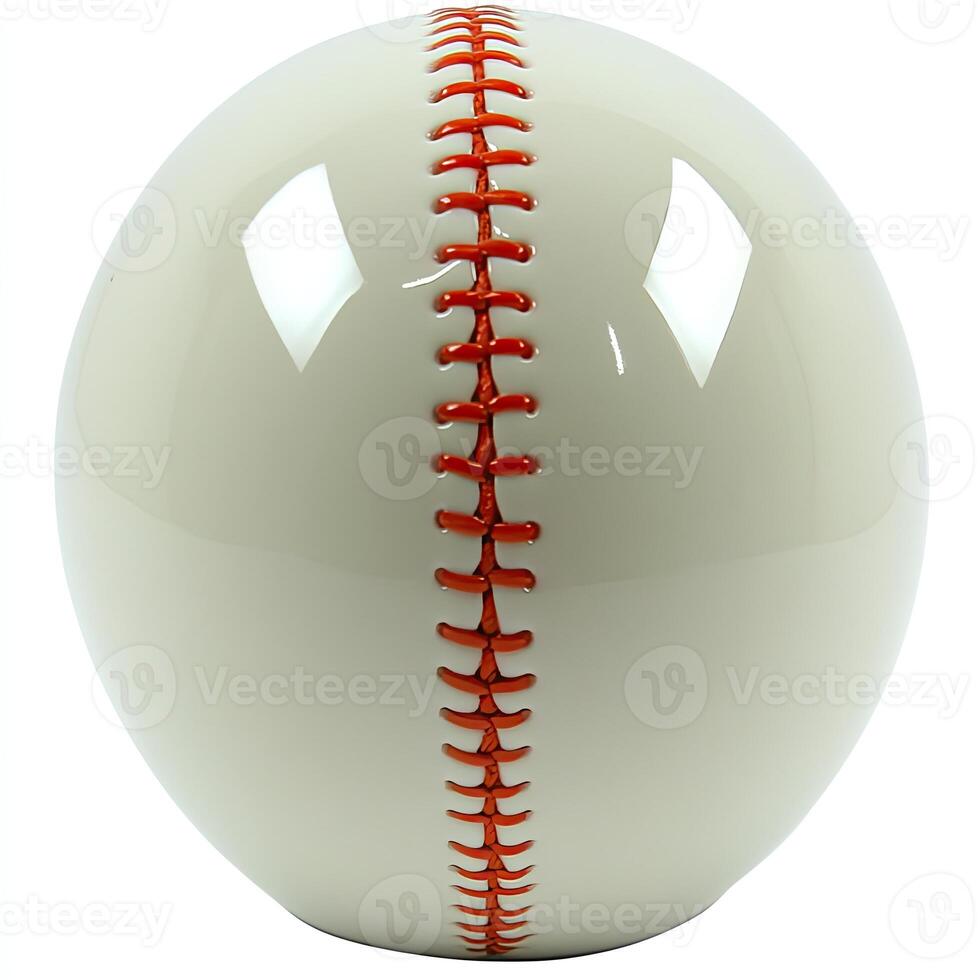 Cream baseball-shaped keepsake photo