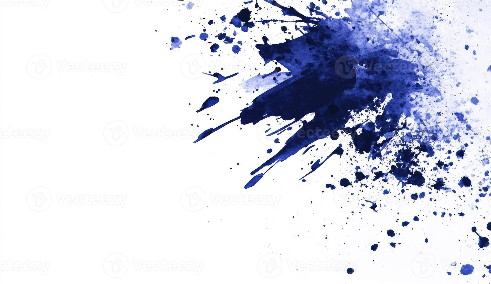 Abstract ink splatter art on white background photo