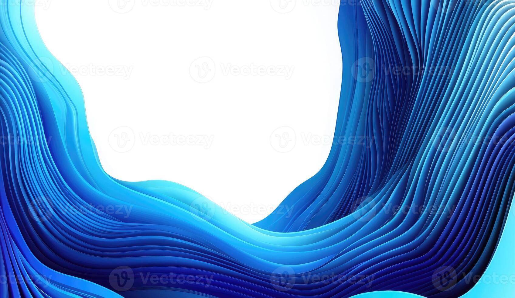 Abstract fluid design with dynamic blue lines photo