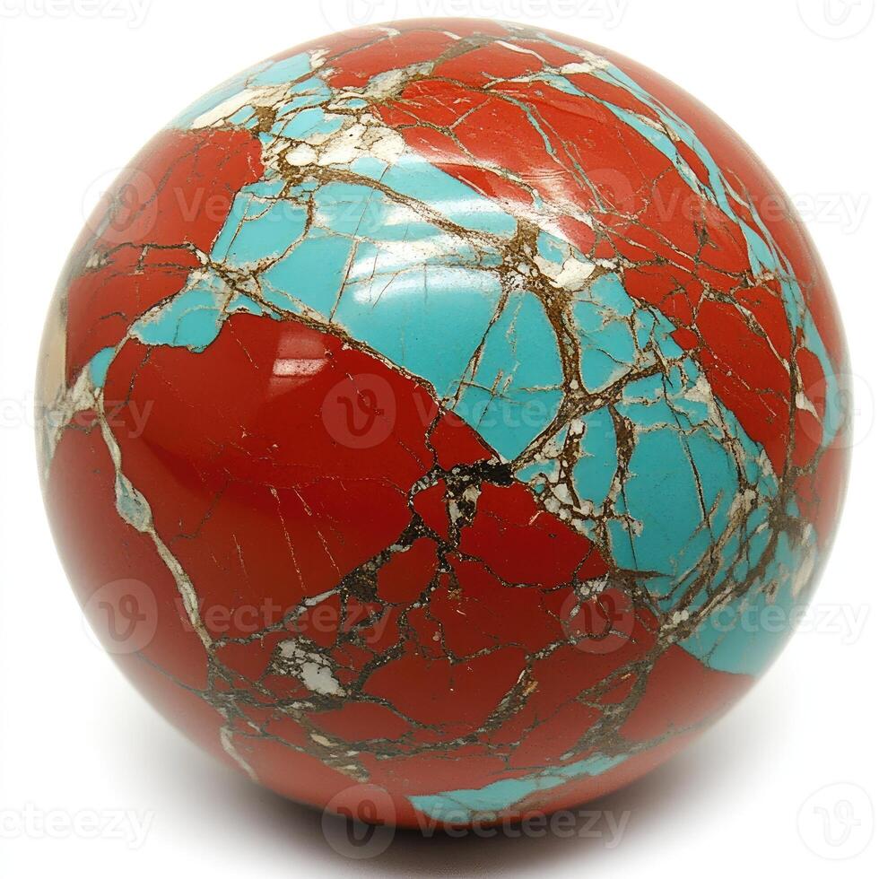 Red and Turquoise Sphere photo