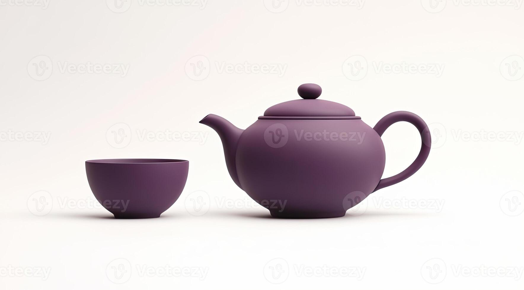 Elegant purple tea set photo