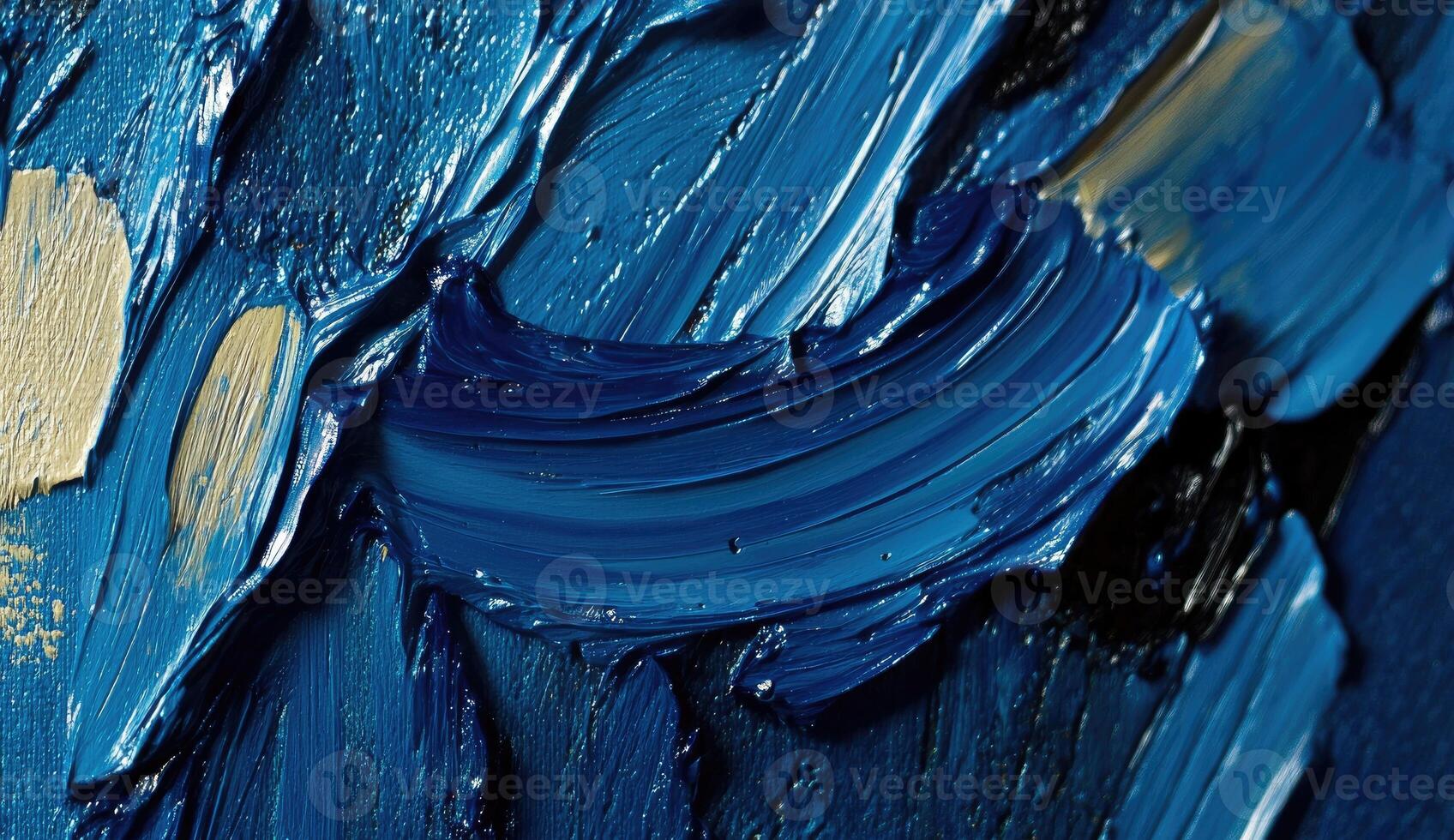 Deep Blue Paint Strokes photo
