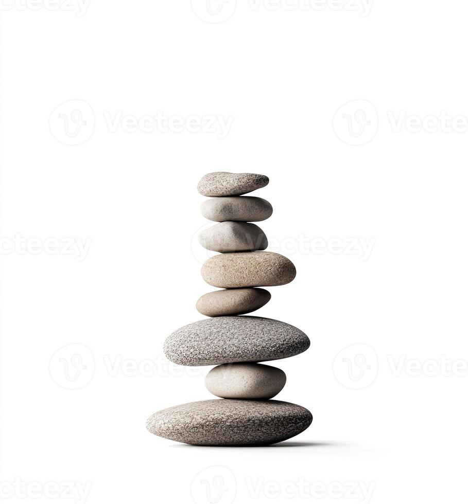 Stacked stones in perfect balance photo