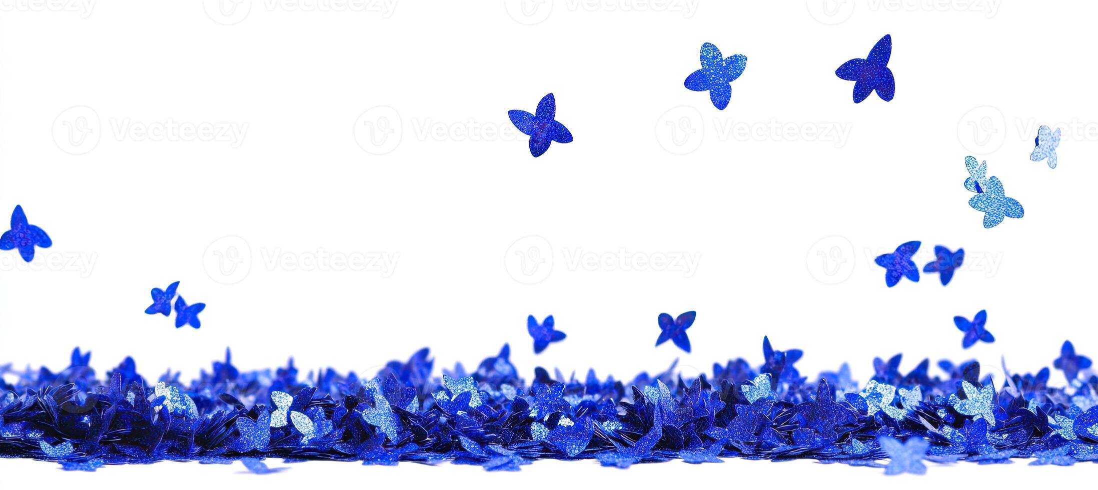 Delicate Blue Butterflies Scattered photo