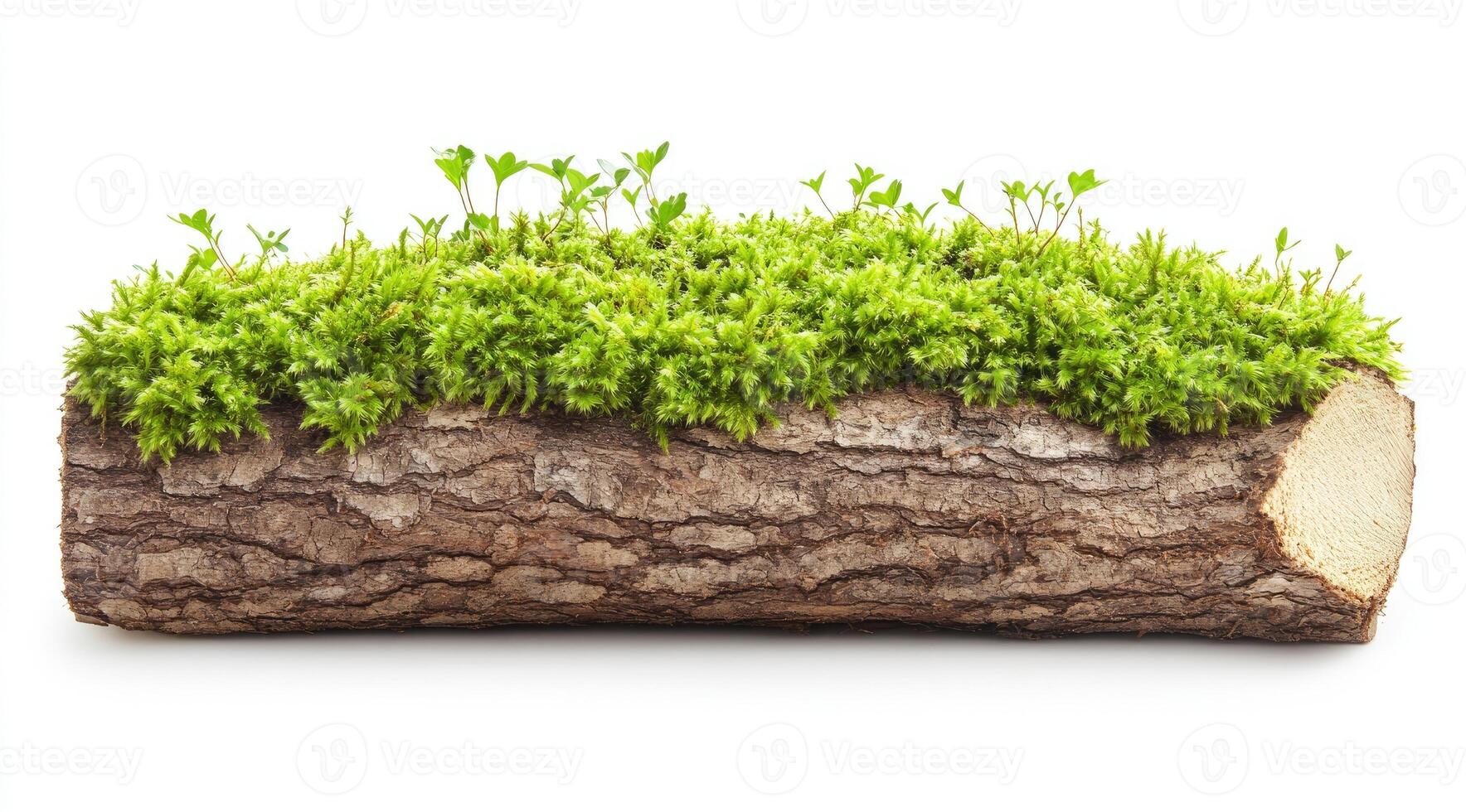Log covered in moss photo