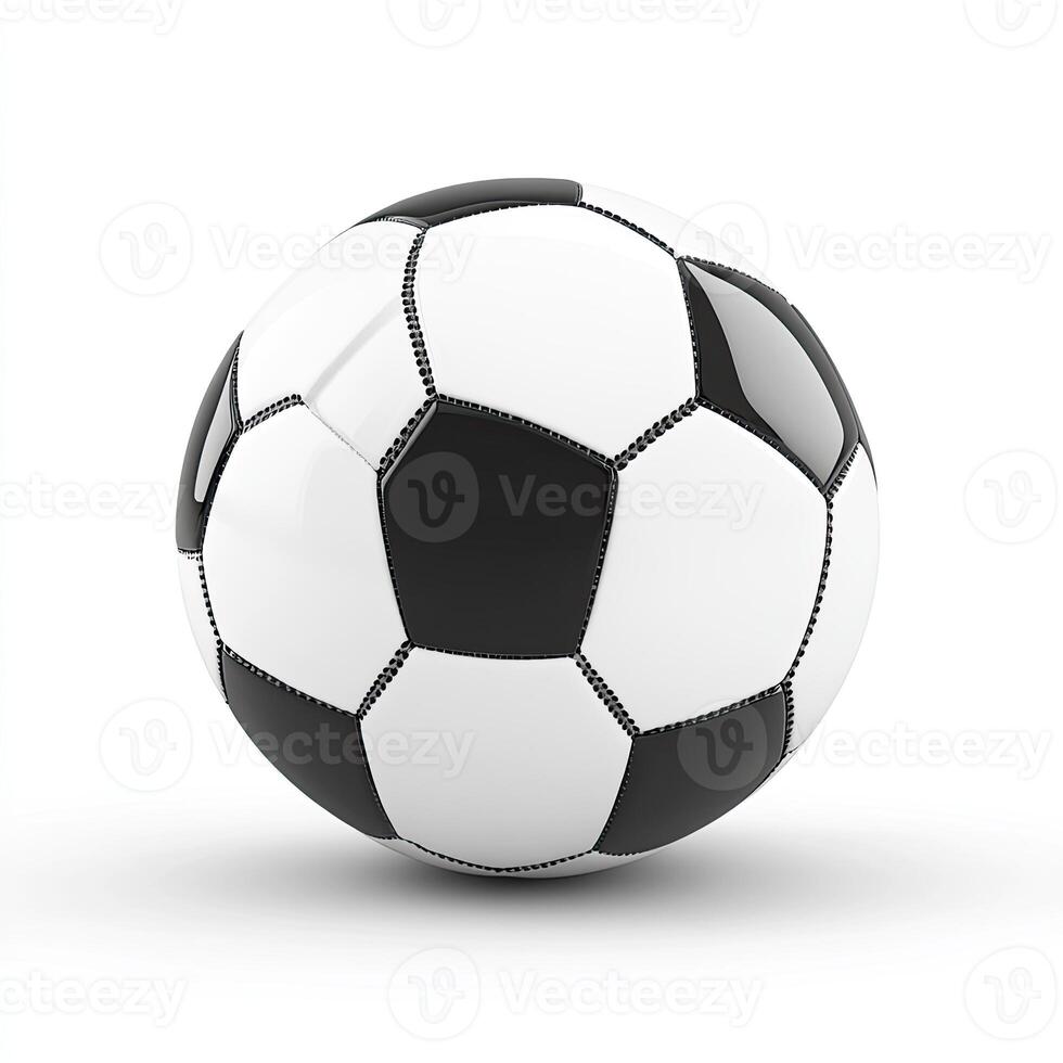 Soccer ball on white background photo