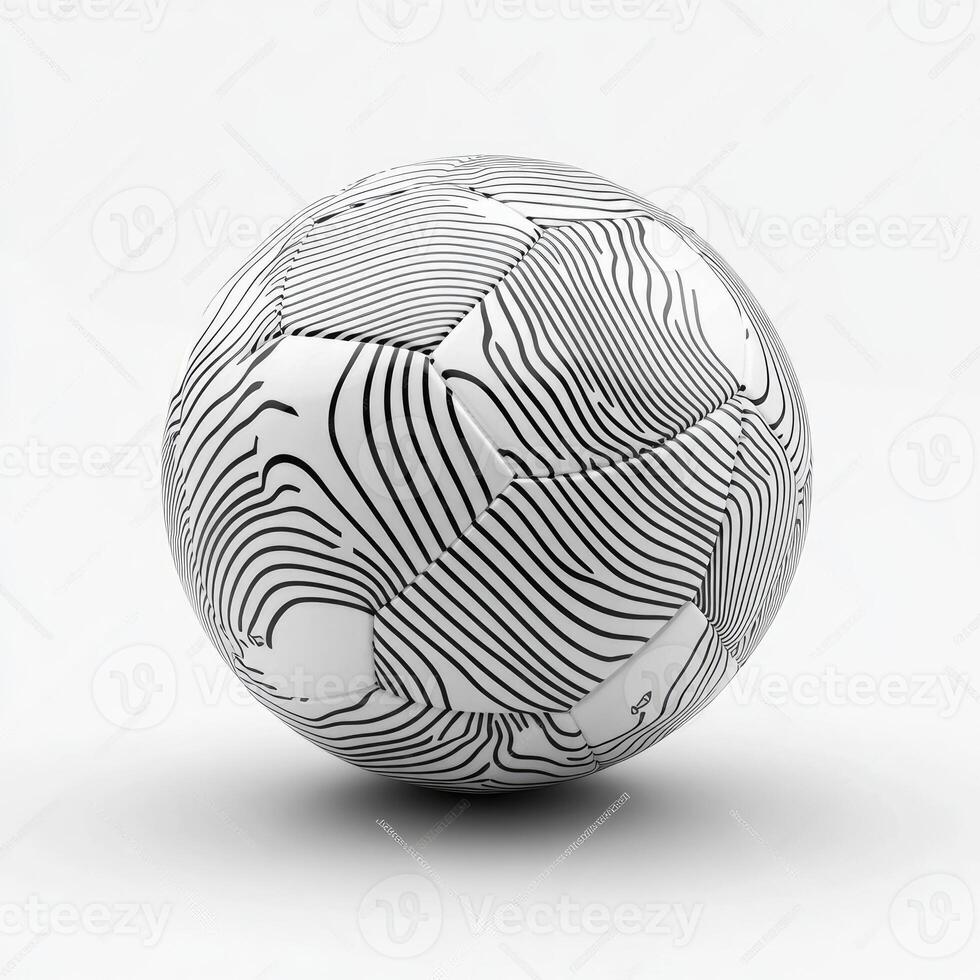 Abstract soccer ball with textured design photo