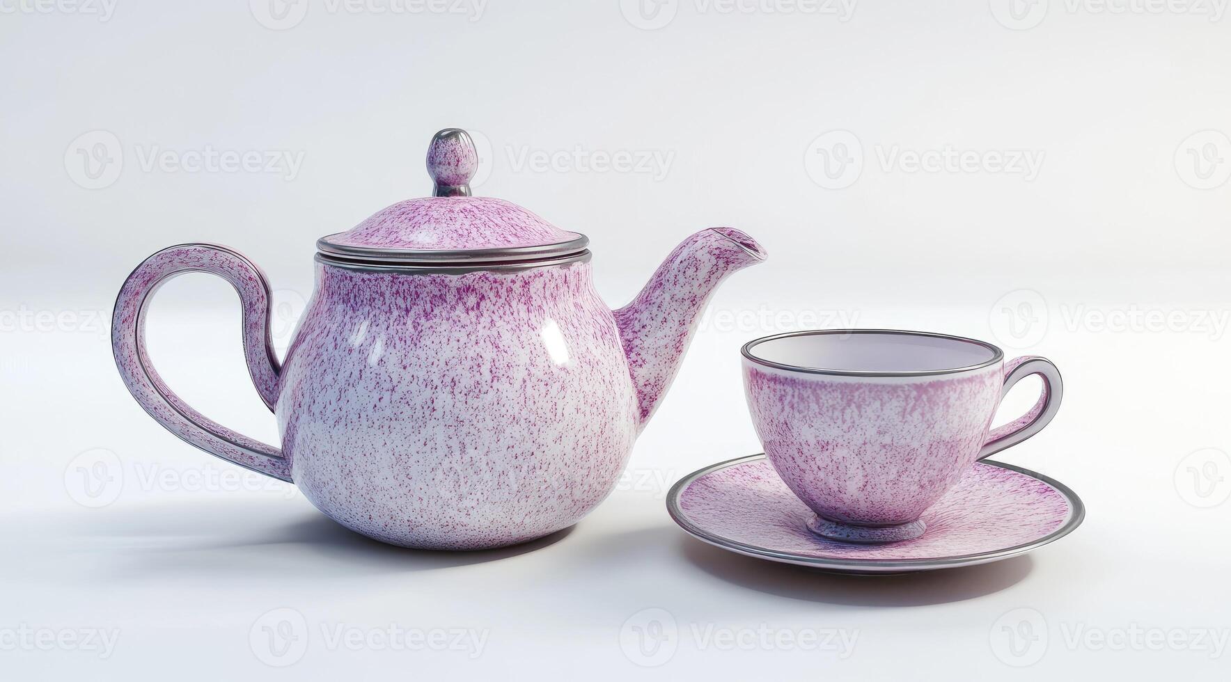 Elegant pink tea set photo