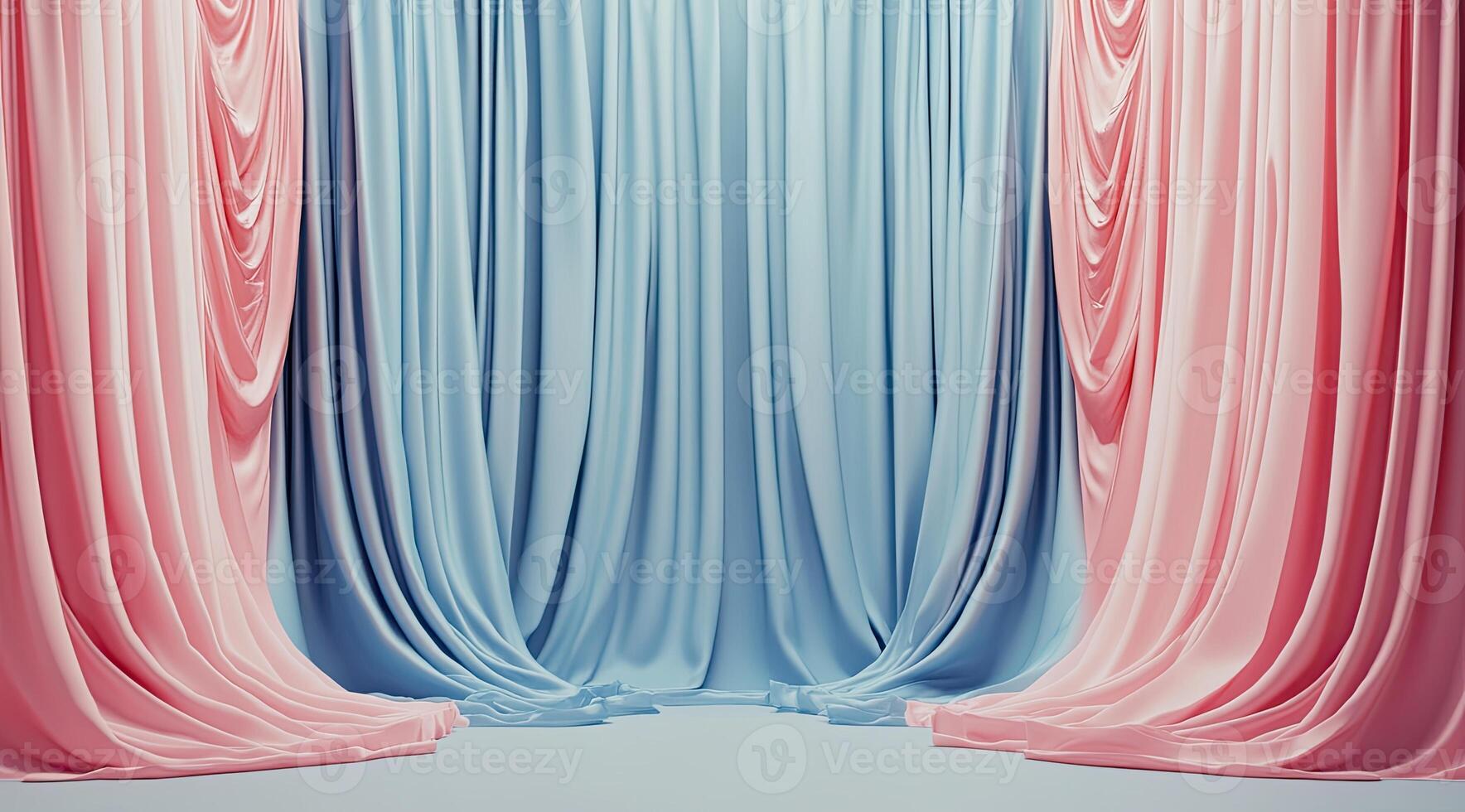 Pastel drapes stage backdrop photo