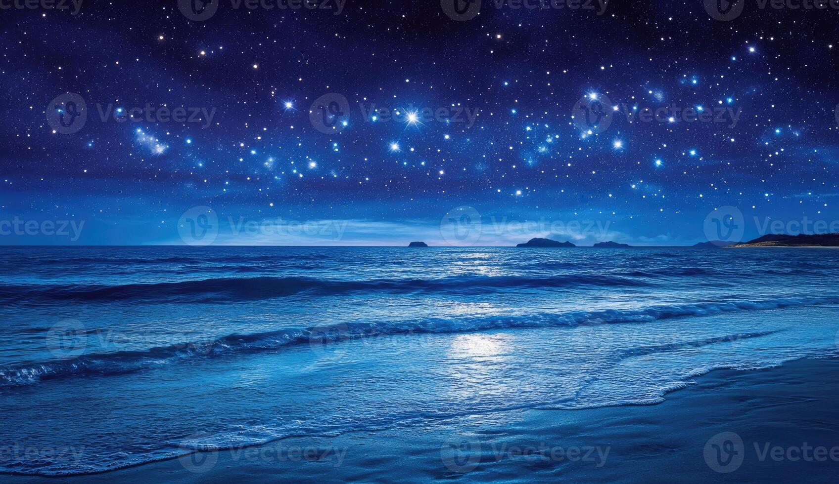 Starry Night Beach Scene photo