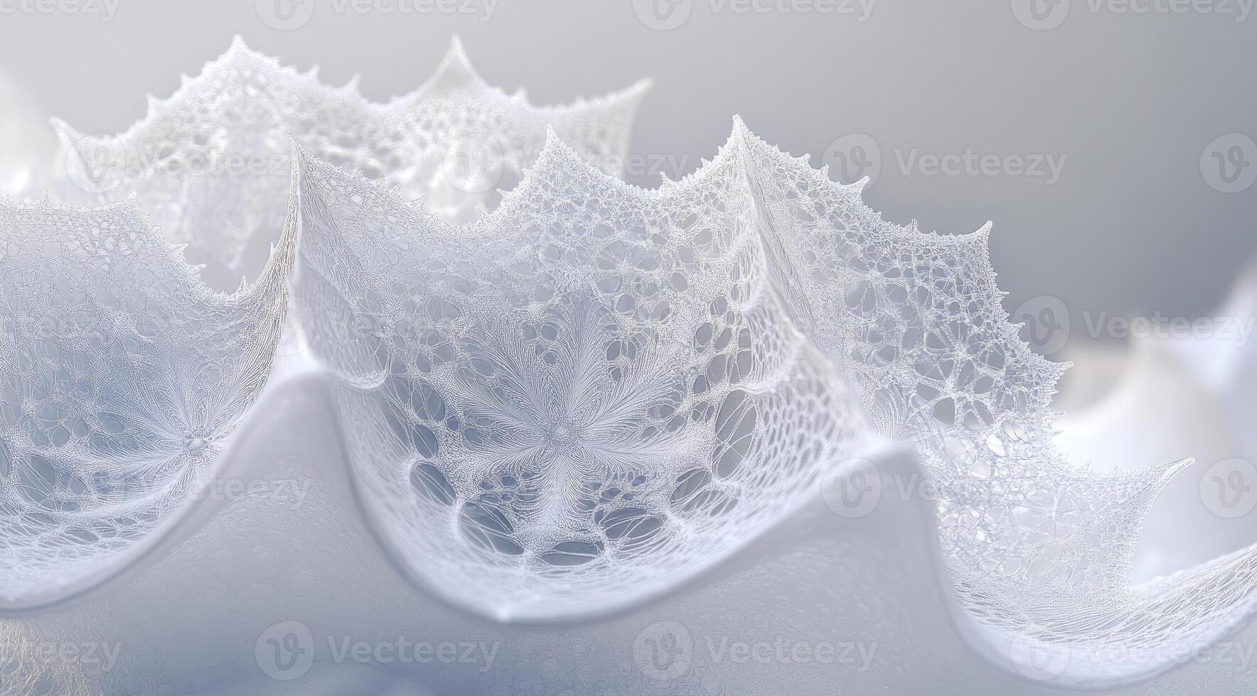 Abstract white fractal waves photo