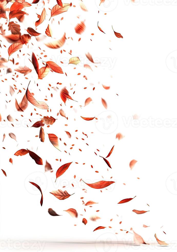Falling autumn leaves photo