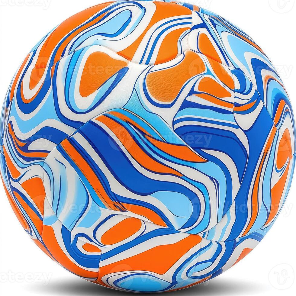 Vibrant, abstract ball with swirling patterns photo