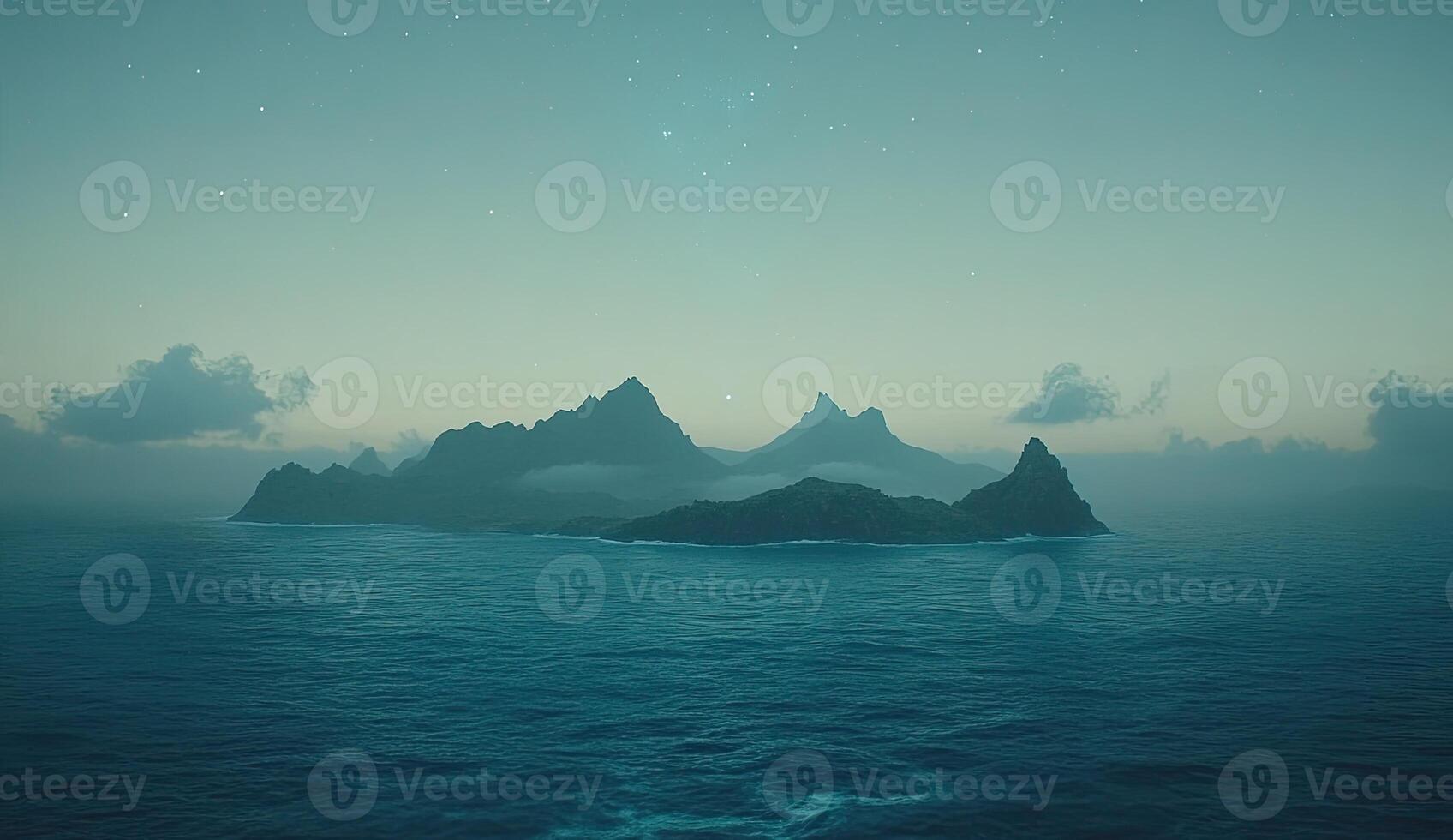 Misty Island at Dawn photo