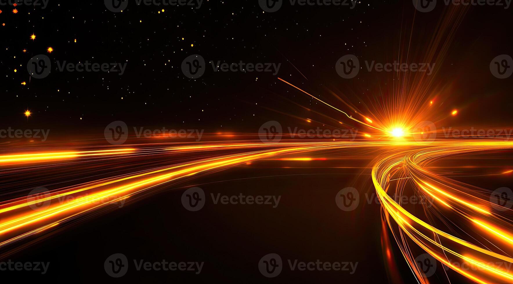Golden, dynamic, cosmic highway photo
