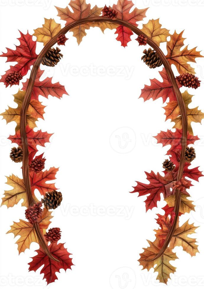 Autumnal Oval Frame photo